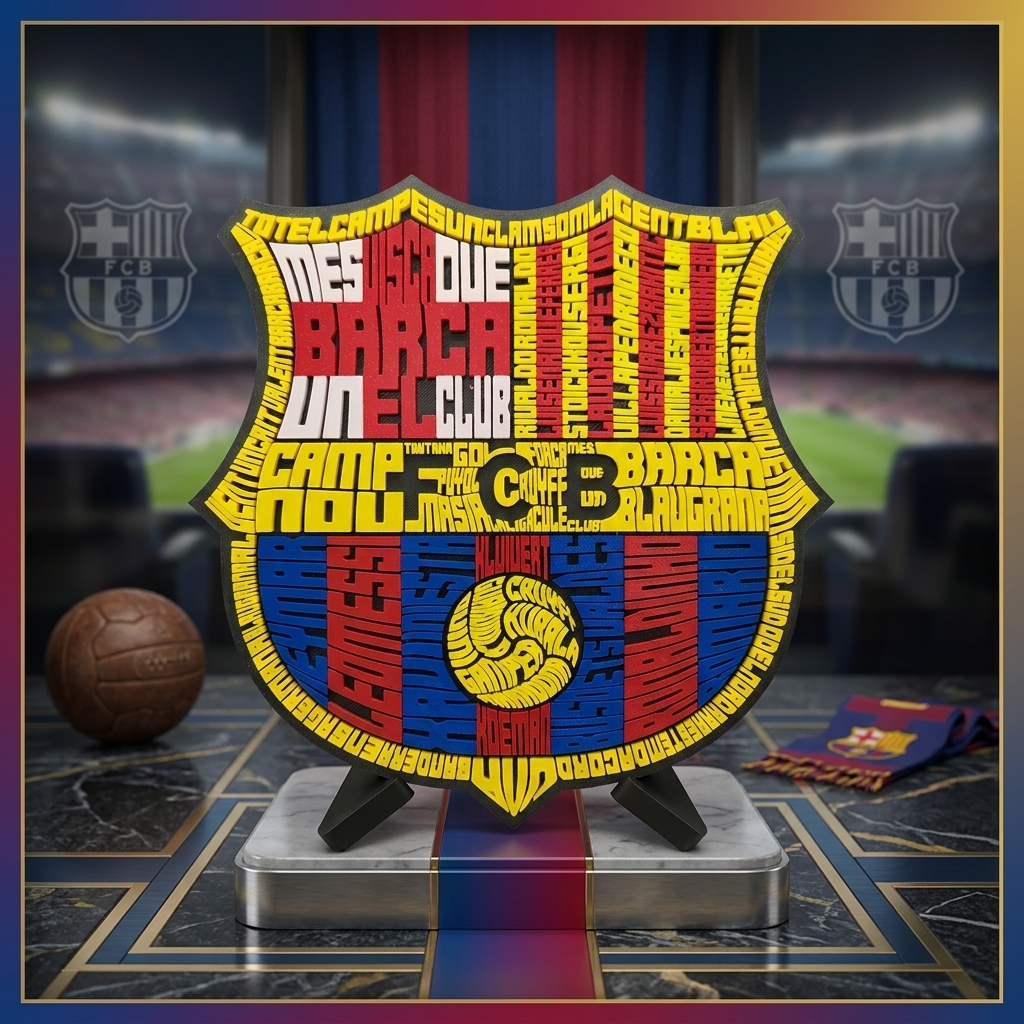 Escudo FC Barcelona - Caligrama