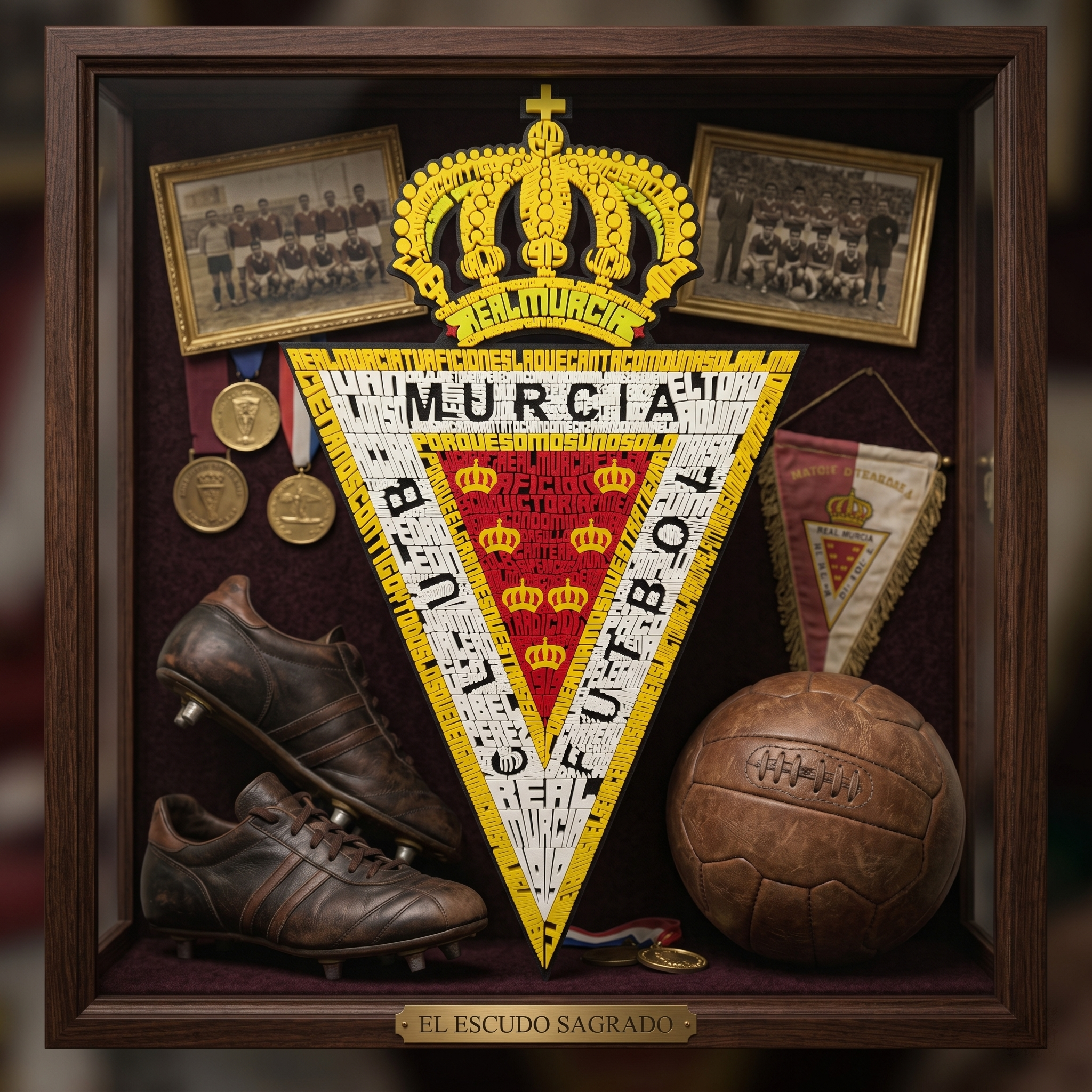 Escudo Real Murcia - Caligrama