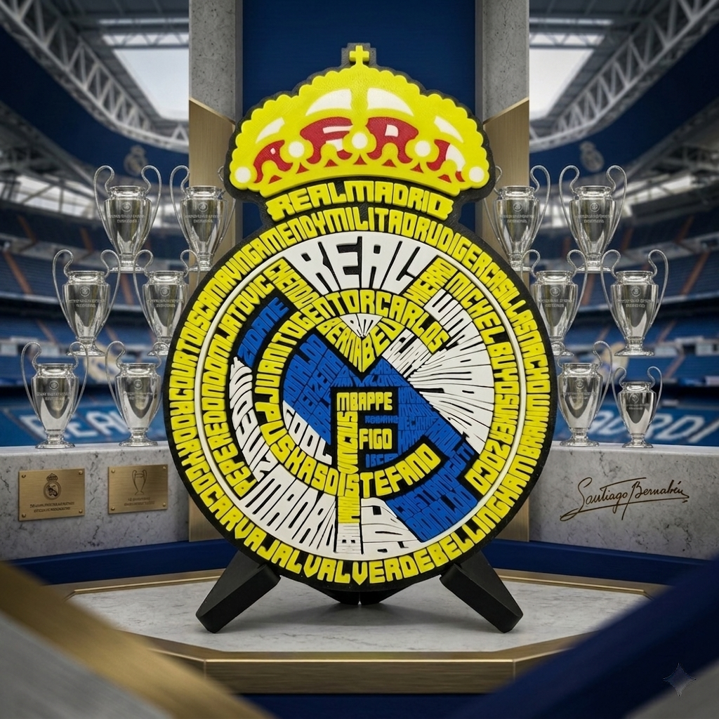 Escudo Real Madrid - Caligrama