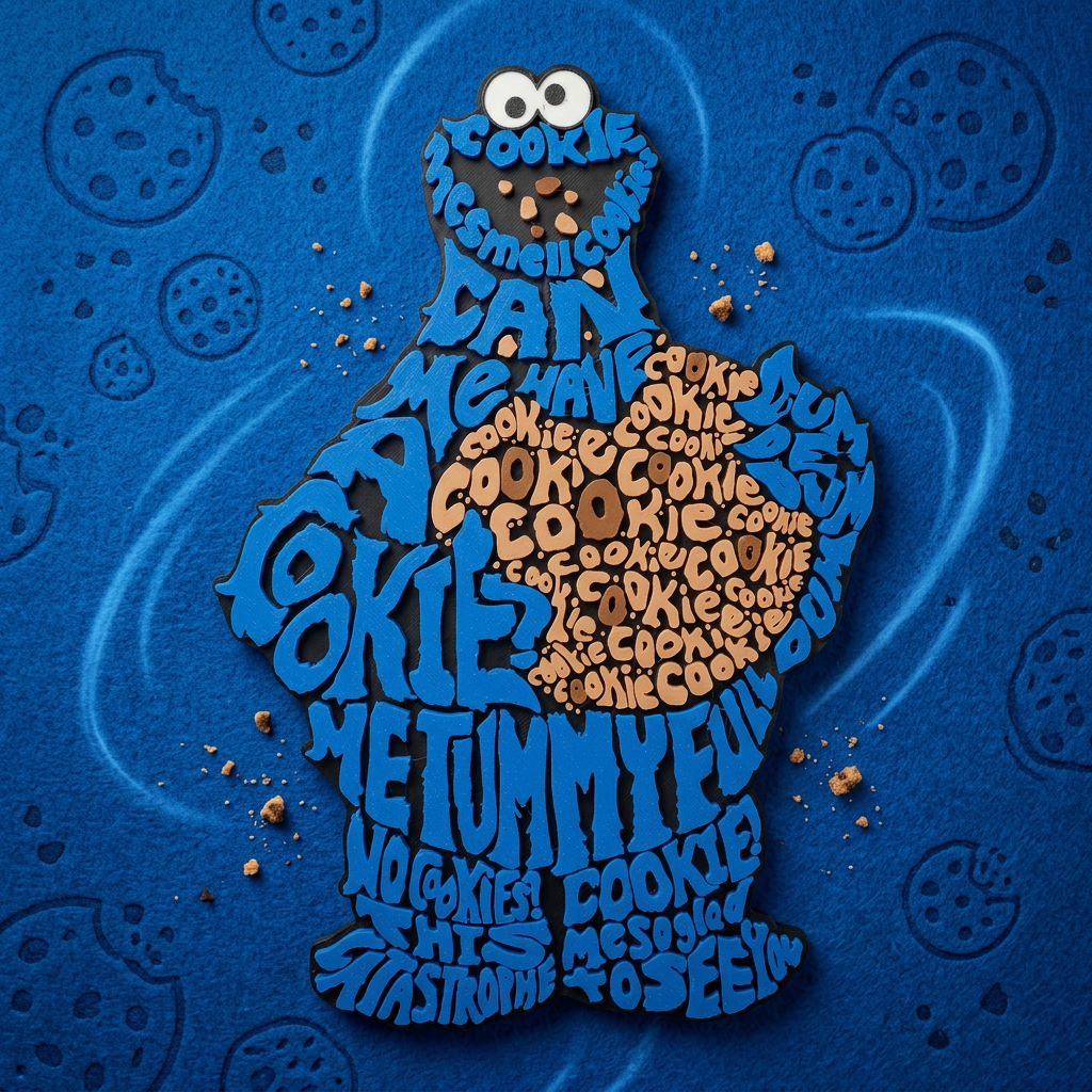 Monstruo de las Galletas - Caligrama