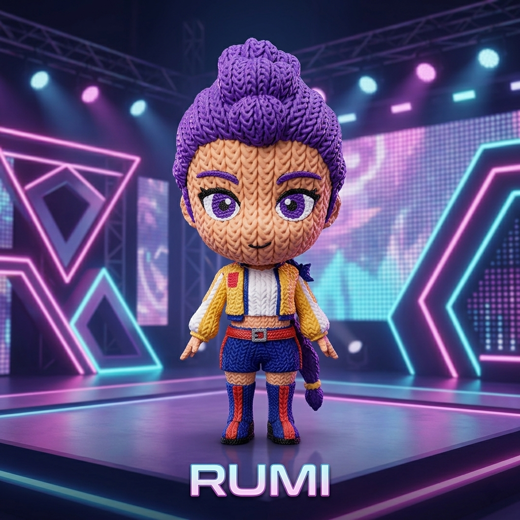 Rumi - KPOP Demon Hunters - Estilo crochet
