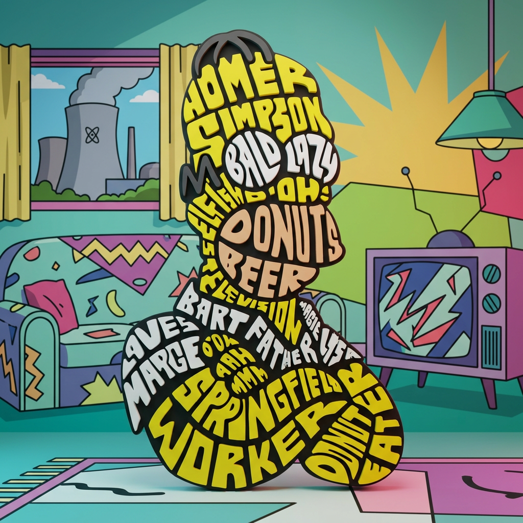 Homer Simpson - Caligrama