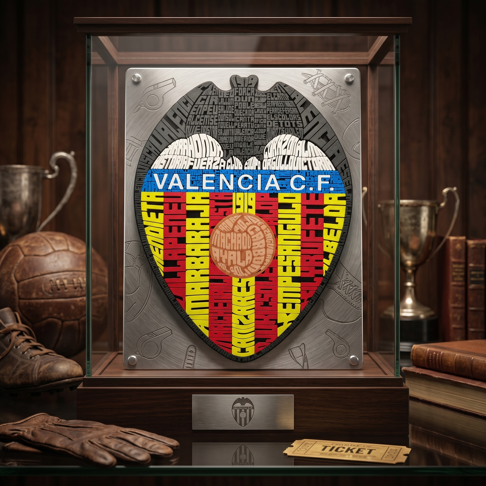 Escudo Valencia CF - Caligrama