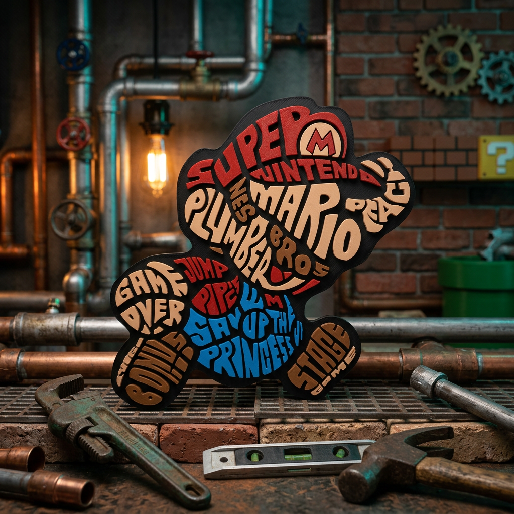 Super Mario - Caligrama