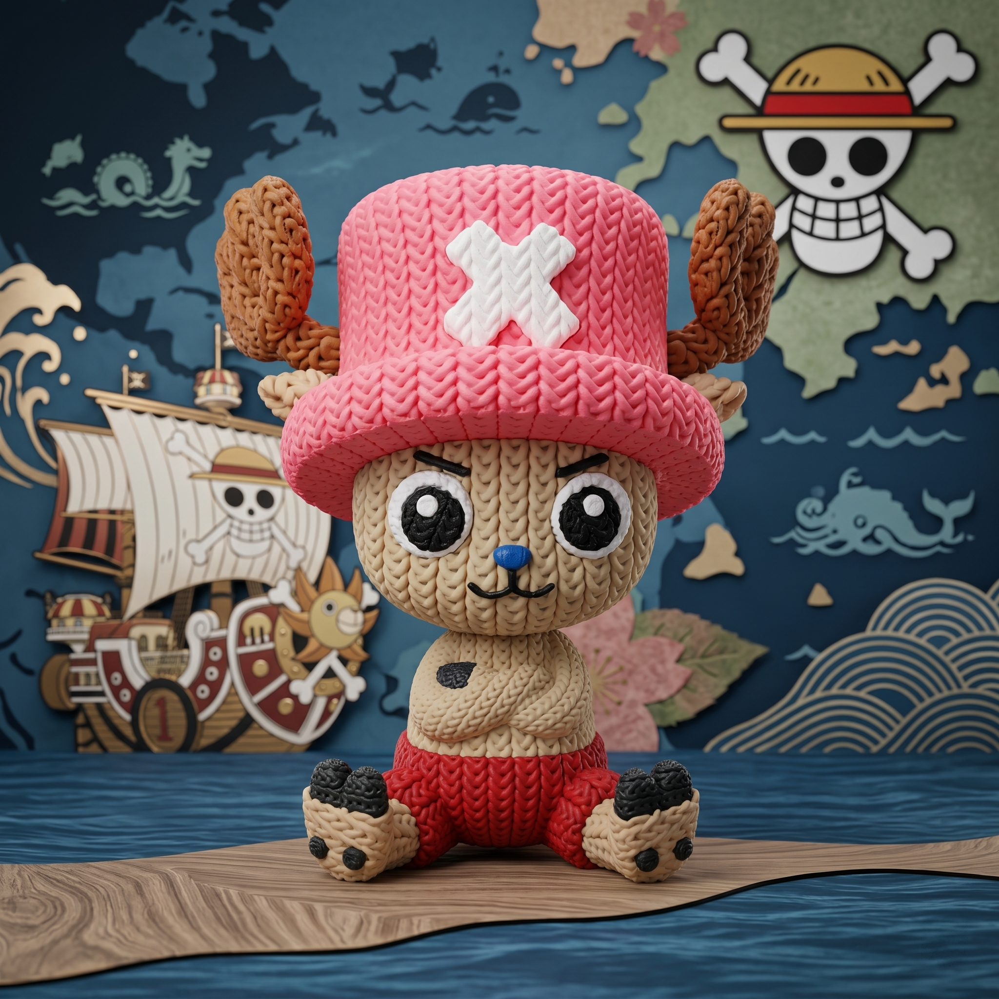Tony Tony Chopper - One Piece - Estilo crochet