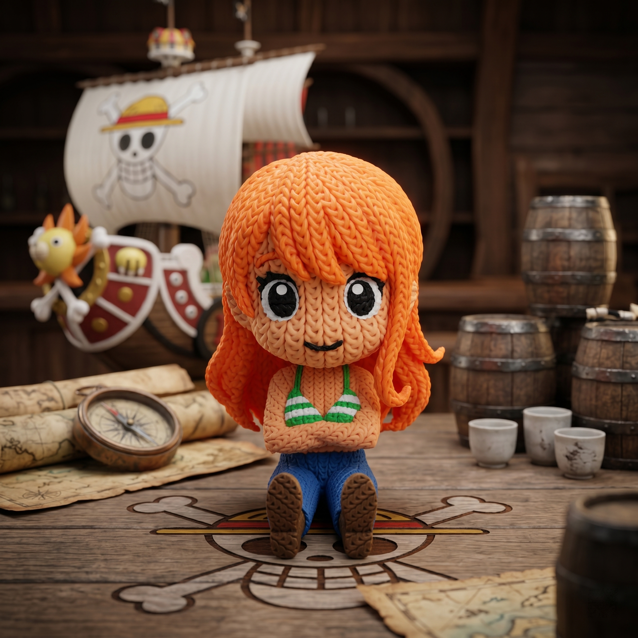 Nami - One Piece - Estilo crochet