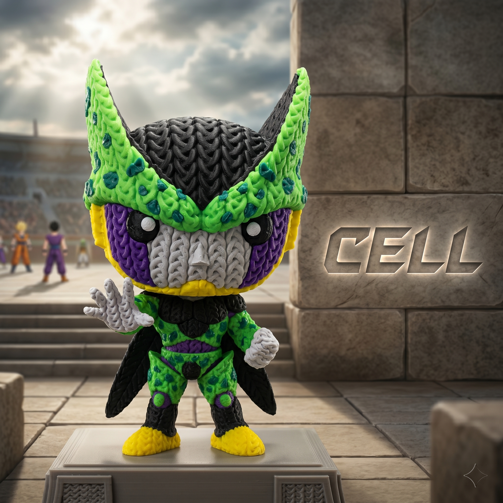 Cell Perfecto - Dragon Ball Z - Estilo crochet